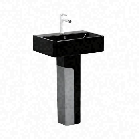 LT-354P-CG-SBL black pedestal-basins