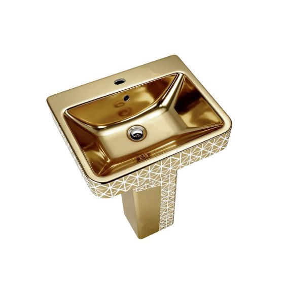 LT-354P-GID-PG1 gold pedestal-basins