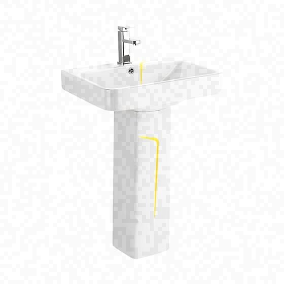 LT-354P-WG white pedestal-basins