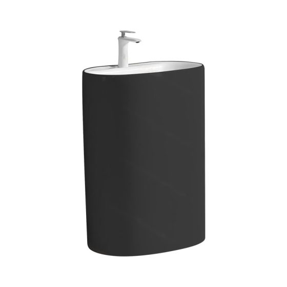 LT-355A-CG-BLW black pedestal-basins