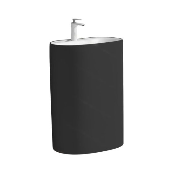 LT-355A-M-BLW black pedestal-basins