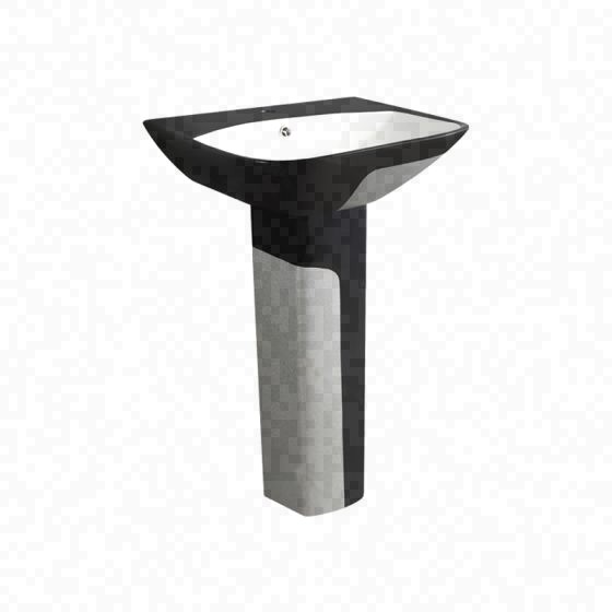 LT-363P-CG-SBL black pedestal-basins