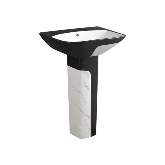 LT-363P-DP-WBL black pedestal-basins