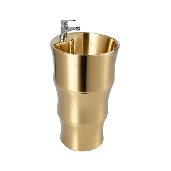 LT-366-GI-PG gold pedestal-basins
