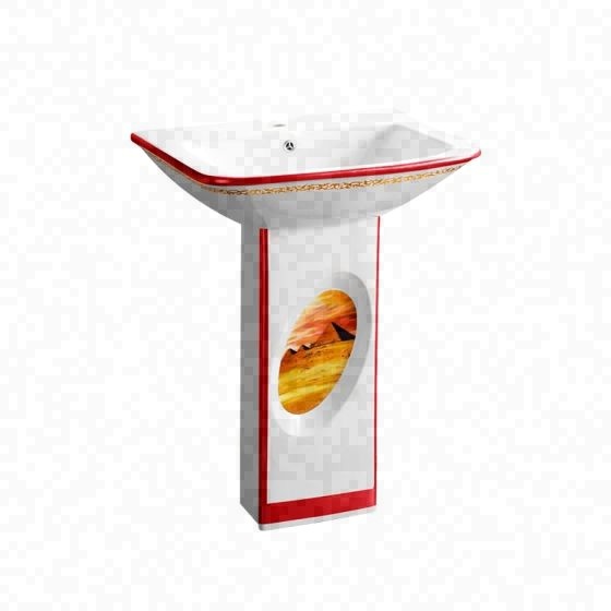 LT-366P-GID-WR patterned pedestal-basins