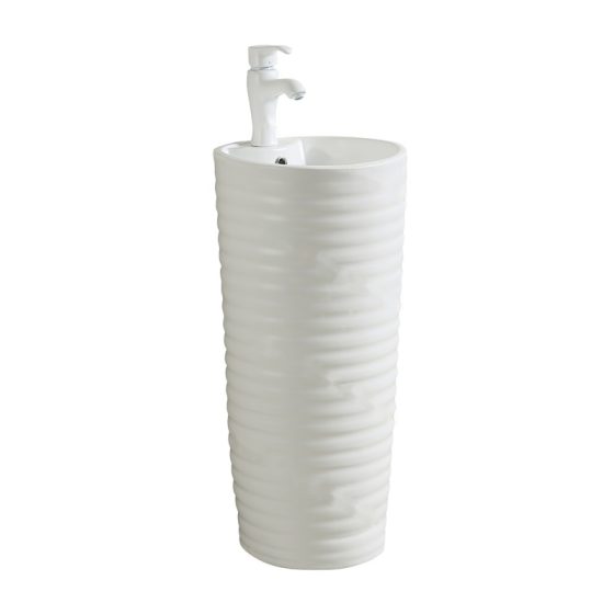 LT-367-M-PW white pedestal-basins