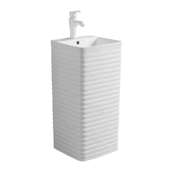 LT-368-FG-PW white pedestal-basins