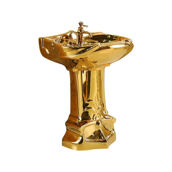 LT-374P-GI-PG gold pedestal-basins