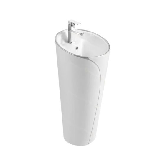 LT-376-CG-SGL white pedestal-basins