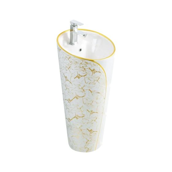 LT-376-GID-WG1 gold pedestal-basins