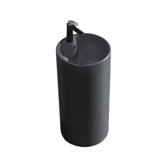 LT-381-M-DG black pedestal-basins