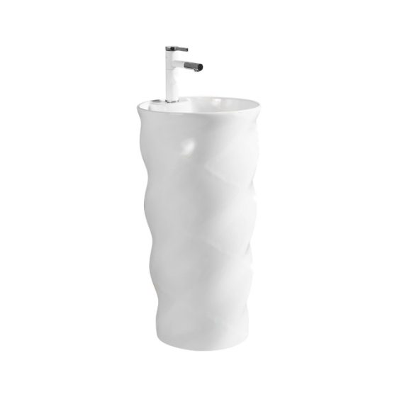 LT-383 white pedestal-basins