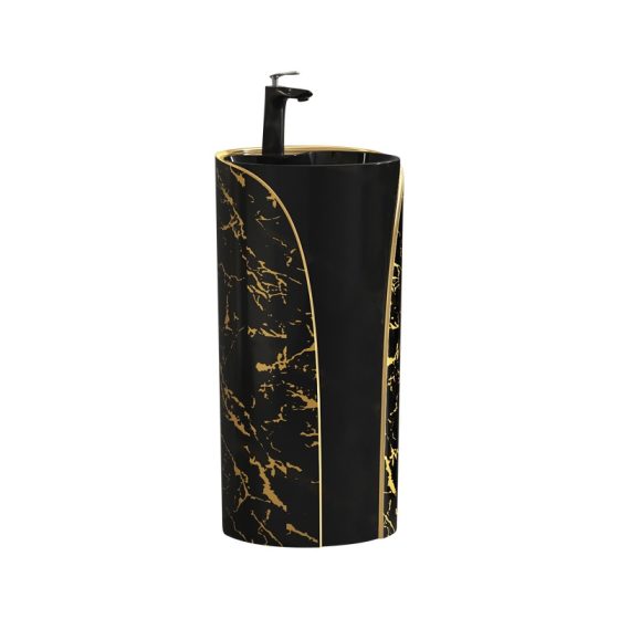 LT-384-GID-BLG1 black pedestal-basins