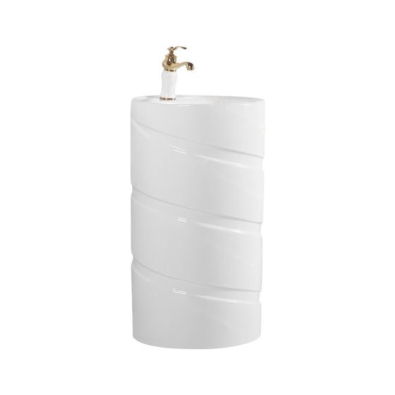 LT-385 white pedestal-basins