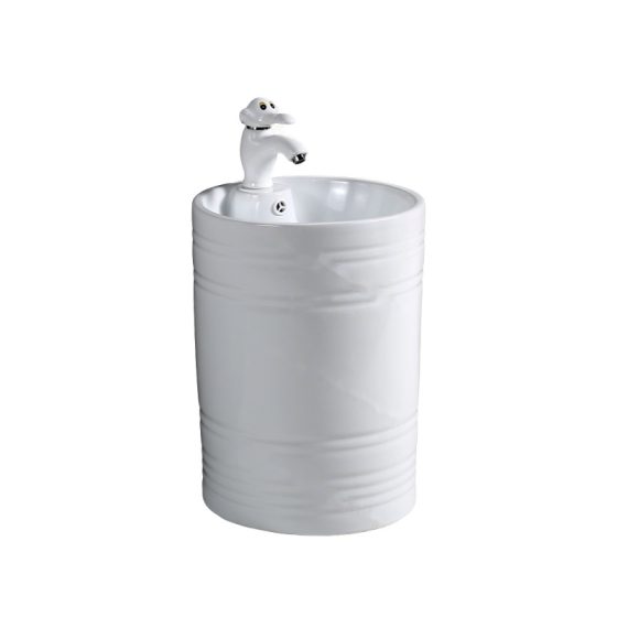 LT-386B white pedestal-basins