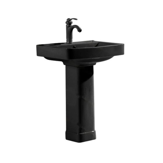 LT-389P-CG-N black pedestal-basins
