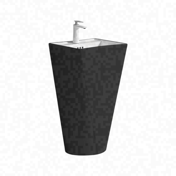 LT-390-CG-BLW black pedestal-basins