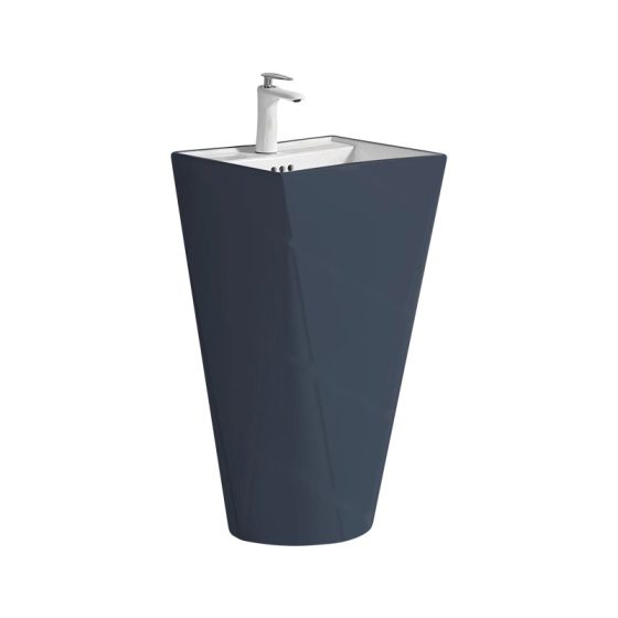 LT-390-CG-GBW black pedestal-basins