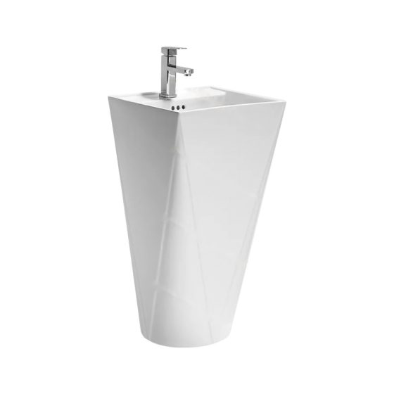 LT-390 white pedestal-basins