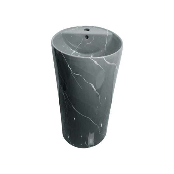 LT-393-CS-LG1 black pedestal-basins