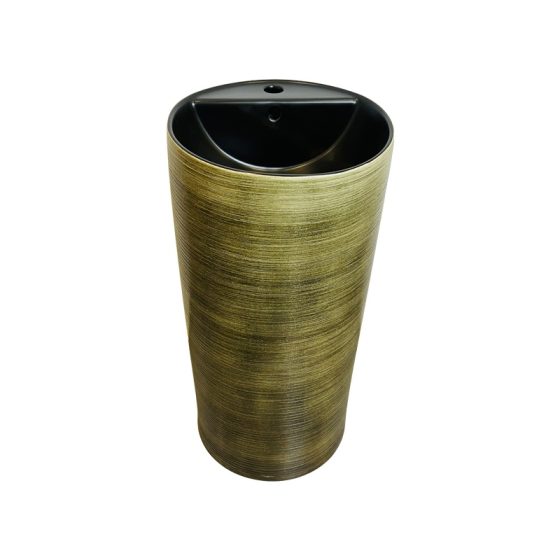 LT-393-SE-M-BRBL4 gold pedestal-basins
