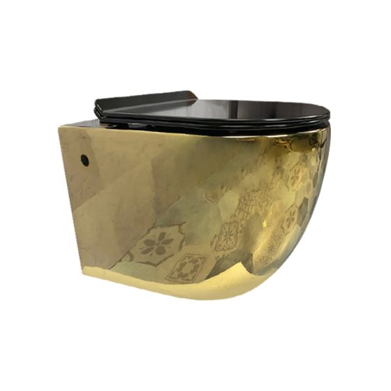 LT-401W-GI-PG gold wall-hung-toilets