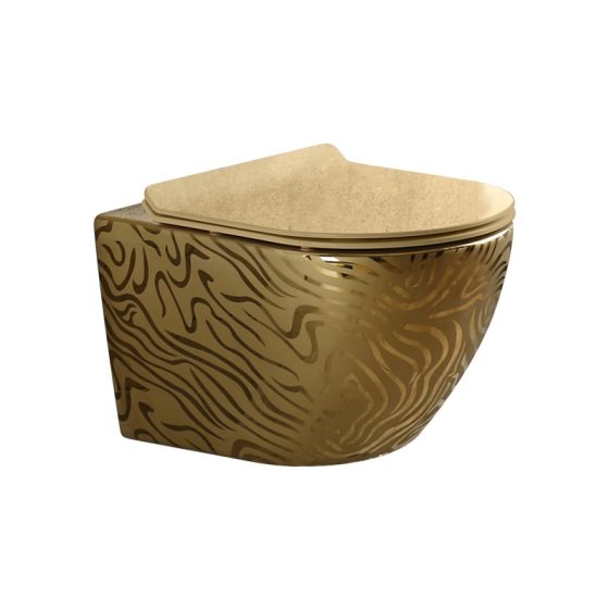 LT-401W-GID-G1 gold wall-hung-toilets