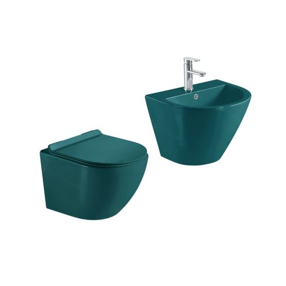 LT-450W-CG-BG-----LT-501-CG-BG white wall-hung-toilet-suites