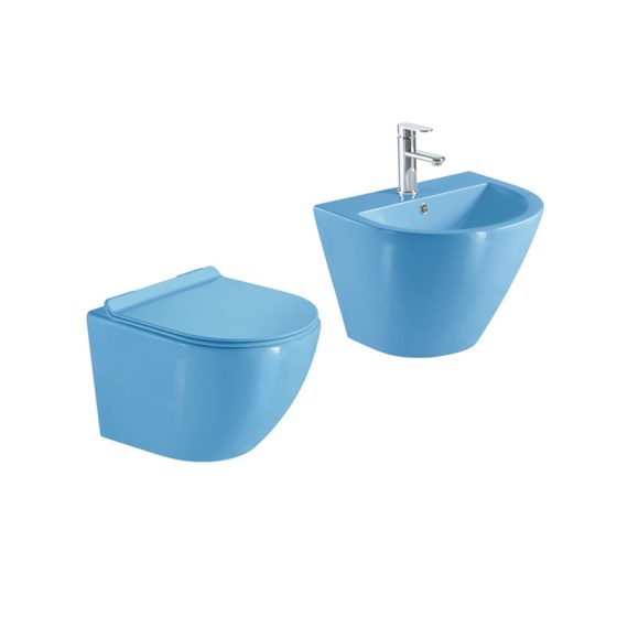 LT-450W-CG-BU-----LT-501-CG-BU white wall-hung-toilet-suites