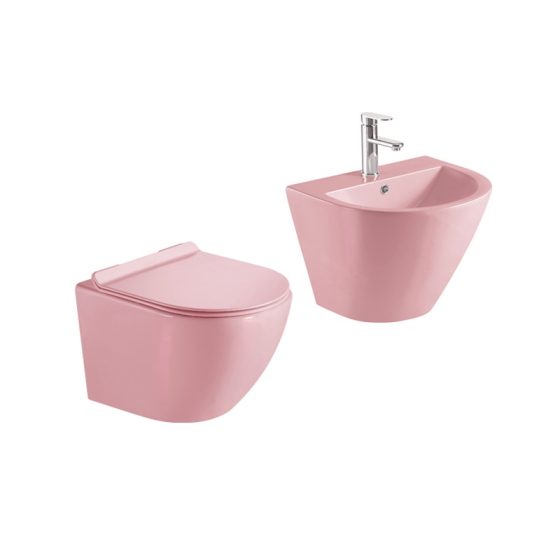 LT-450W-CG-LP-----LT-501-CG-LP white wall-hung-toilet-suites
