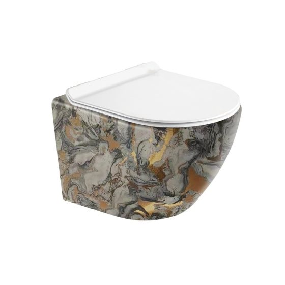 LT-450W-DP-CT10 patterned wall-hung-toilets