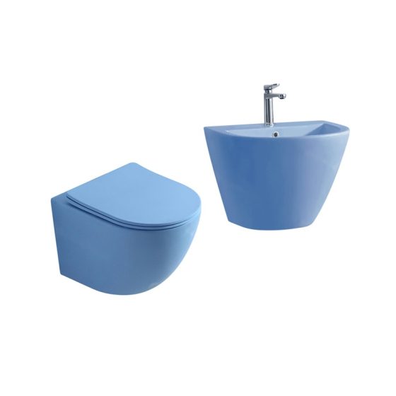 LT-450W-M-BU-----LT-501-M-BU white wall-hung-toilet-suites