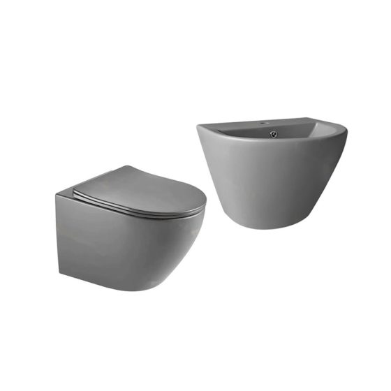 LT-450W-M-LG-----LT-501-M-LG white wall-hung-toilet-suites