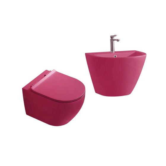 LT-450W-M-PR-----LT-501-M-PR white wall-hung-toilet-suites