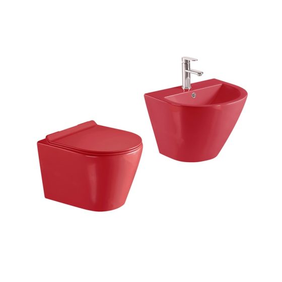 LT-452W-CG-R-----LT-501-CG-R white wall-hung-toilet-suites