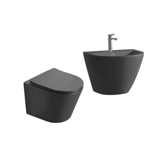 LT-452W-M-DG-----LT-501-M-DG white wall-hung-toilet-suites