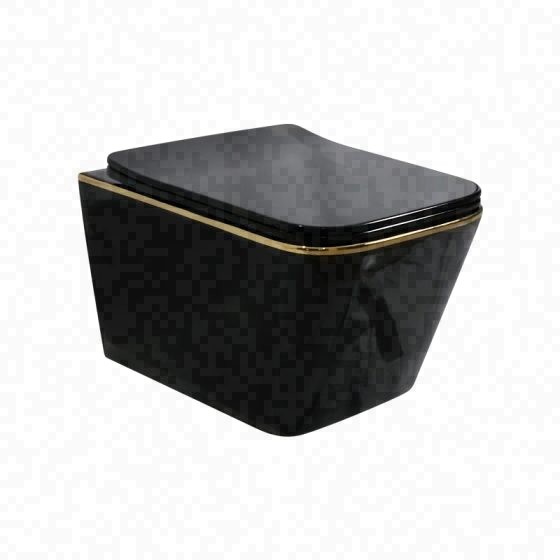 LT-454W-CG-BLGL black wall-hung-toilets