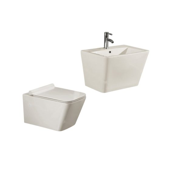LT-454W-CG-IV-----LT-503-CG-IV white wall-hung-toilet-suites