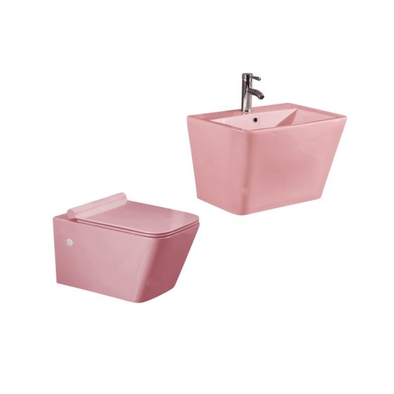 LT-454W-CG-LP-----LT-503-CG-LP white wall-hung-toilet-suites