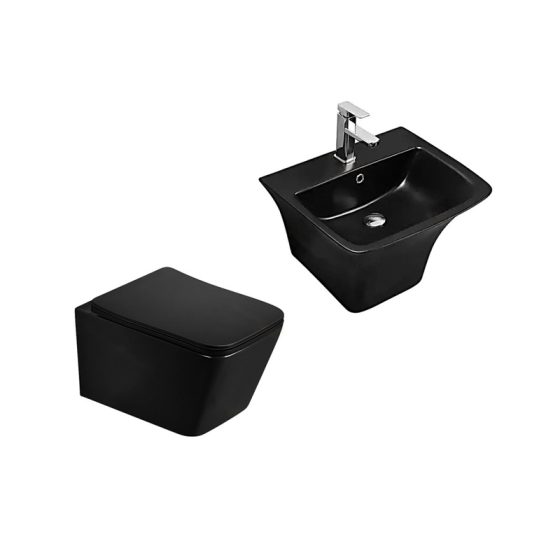 LT-454W-M-BL-----LT-514-M-BL white wall-hung-toilet-suites