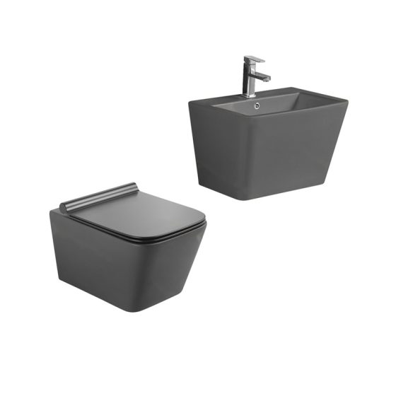 LT-454W-M-DG-----LT-503-M-DG white wall-hung-toilet-suites