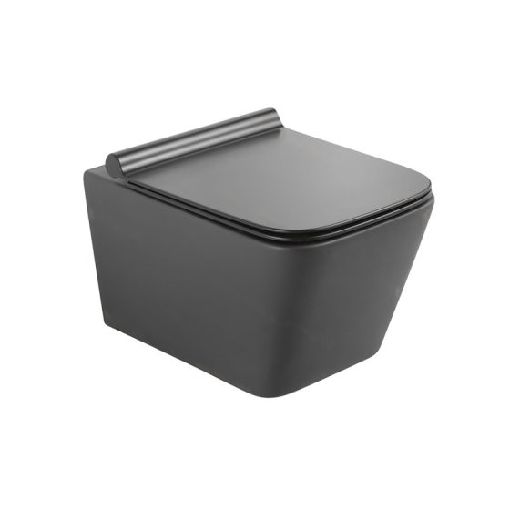 LT-454W-M-DG black wall-hung-toilets
