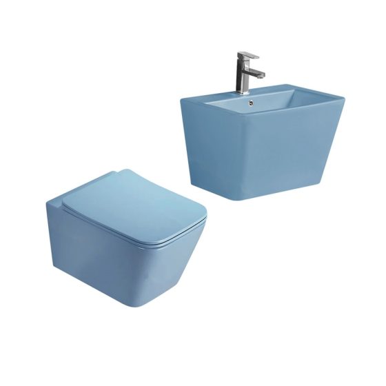 LT-454W-M-GB-----LT-503-M-GB white wall-hung-toilet-suites