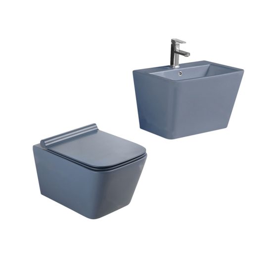 LT-454W-M-SB-----LT-503-M-SB white wall-hung-toilet-suites