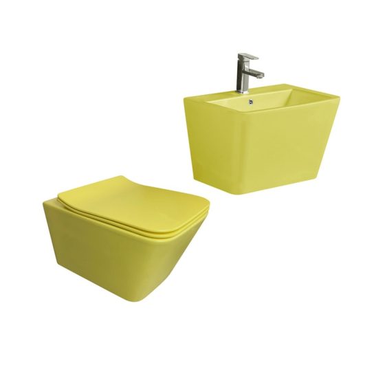 LT-454W-M-Y------LT-503-M-Y white wall-hung-toilet-suites