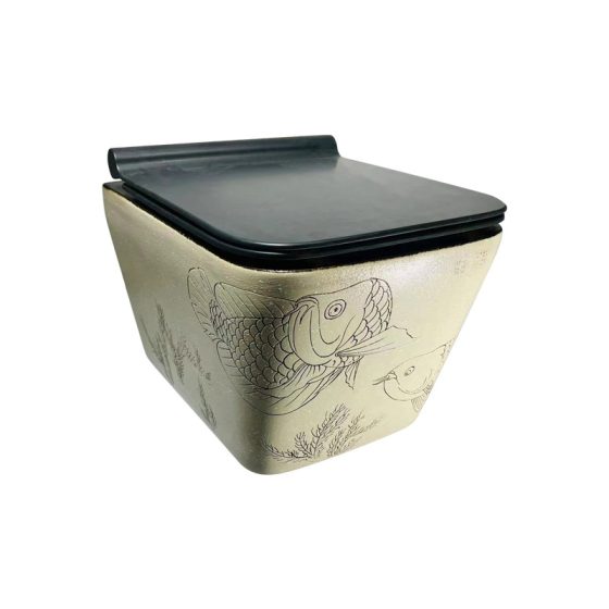 LT-454W-SE-CPBL patterned wall-hung-toilets