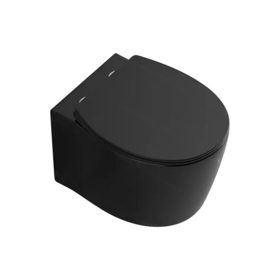 LT-455W-M-BL black wall-hung-toilets