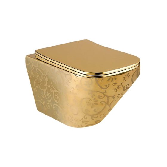 LT-467W-GID-G1 gold wall-hung-toilets