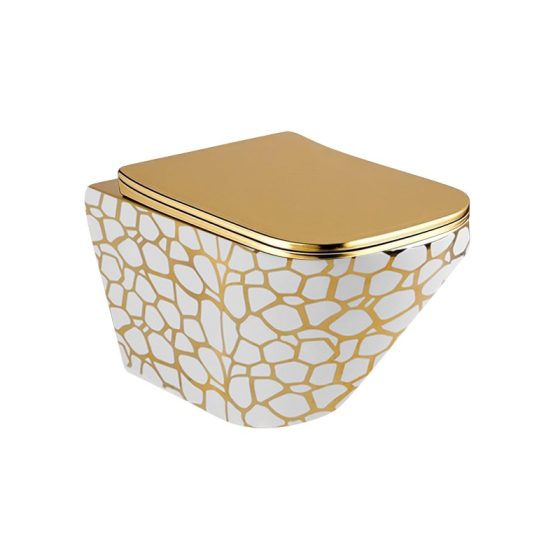 LT-467W-GID-WG3 gold wall-hung-toilets