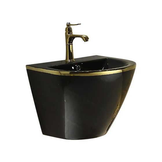 LT-501-CG-BLGL black wall-hung-basins